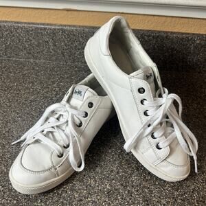 Coach G3781 Women Size 10 B All White Leather Low Top Lace Up Sneaker Sport Shoe